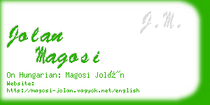 jolan magosi business card